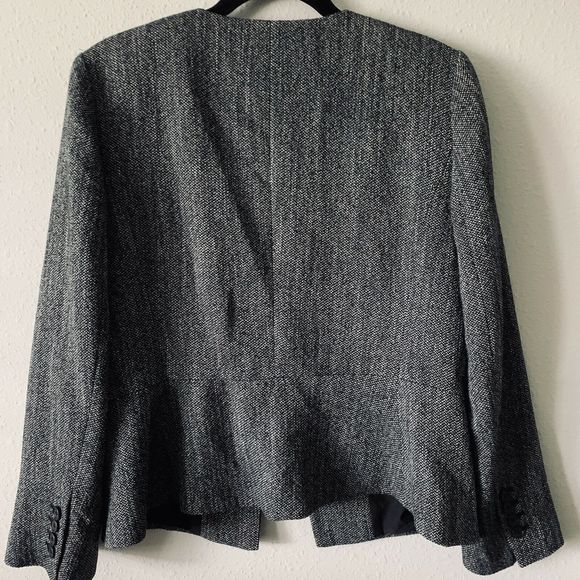 Ann Taylor Herringbone Peplum Jacket Tweed Blazer - Picture 5 of 5